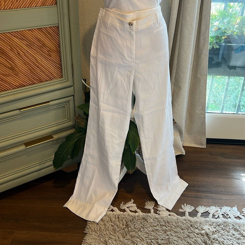 NWOT J Jill white linen pants